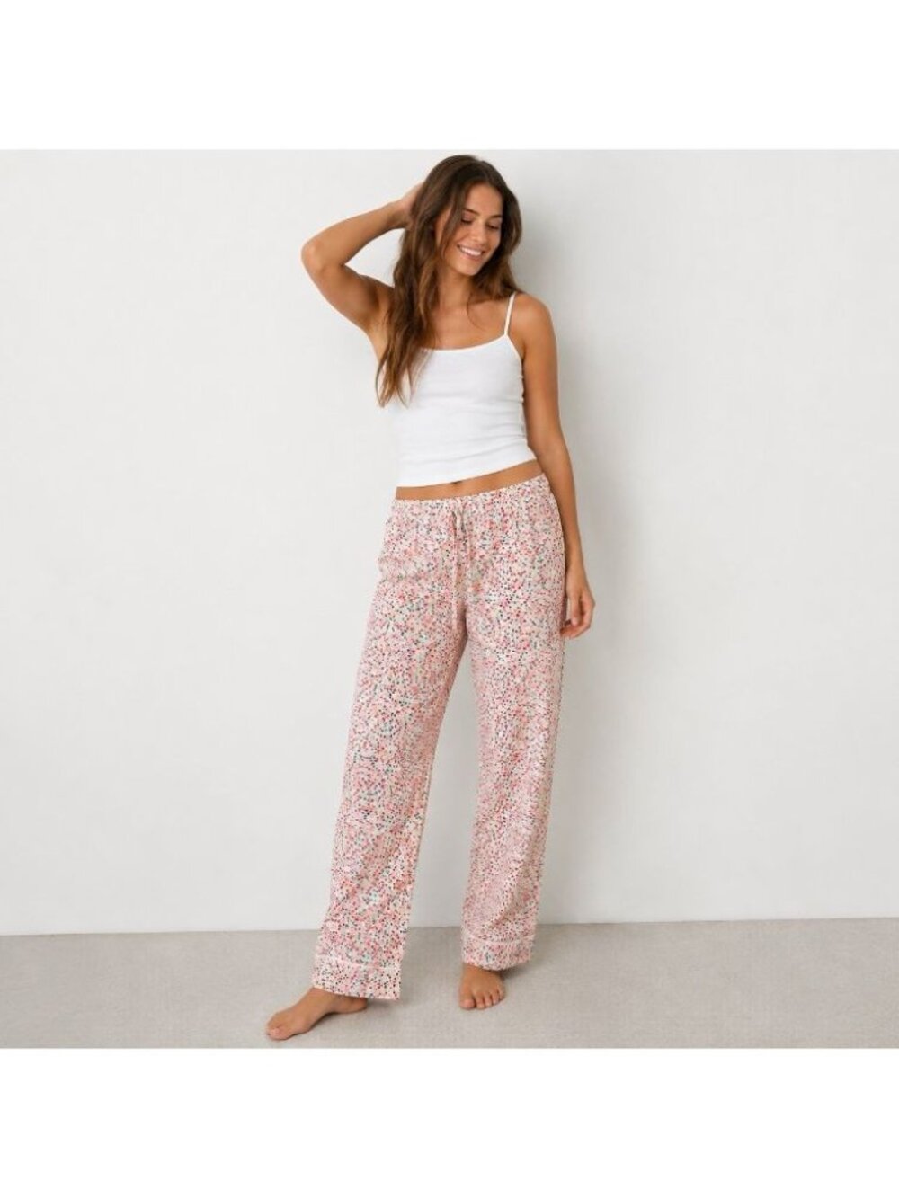 Victoria’s Secret Pajama Lounge Pants Women’s Medium Heart Print 100% Cotton